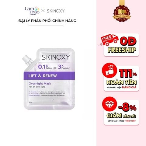  Mặt Nạ Dưỡng Làm Giảm Nếp Nhăn Và Cải Thiện Độ Đàn Hồi Skinoxy Lift & Renew Overnight Mask 