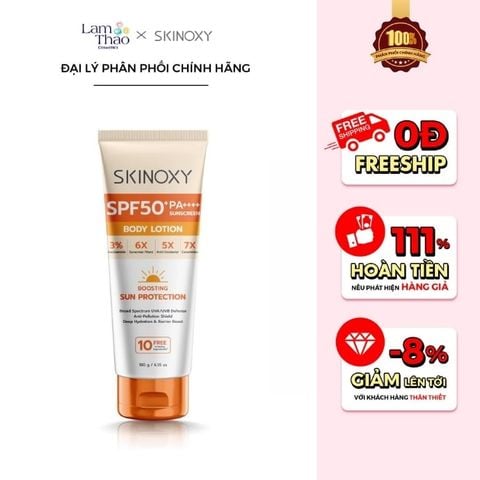  Dưỡng Thể Chống Nắng Sáng Da Skinoxy Pro Sun Protection Body Lotion SPF50+ PA++++ 