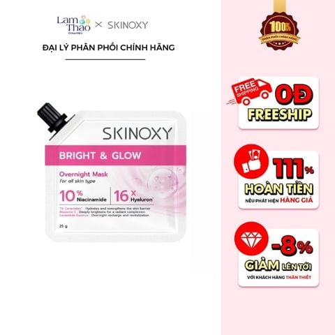  Mặt Nạ Ngủ Dưỡng Ẩm Và Sáng Da Skinoxy Bright & Glow Overnight 