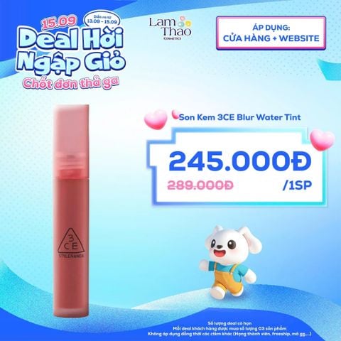  [DEAL SỐC 13.09 - 15.09] Son Kem 3CE Blur Water Tint 