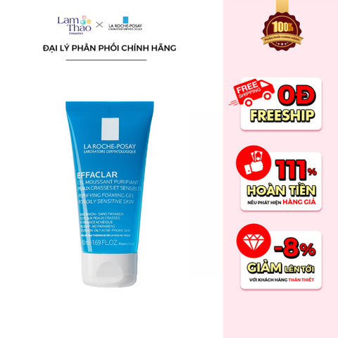 Gel Rửa Mặt Cho Da Dầu Nhạy Cảm La Roche Posay Effaclar Purifying Foaming Gel 