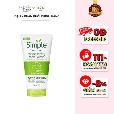  Sữa Rửa Mặt Dưỡng Ẩm Mịn Màng Simple Moisturising Facial Wash 