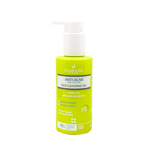  Gel Sữa Rửa Mặt Ngừa Mụn Floslek Anti Acne System Face Cleansing 