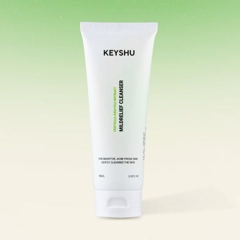  [TẶNG 1 MÚT RỬA MẶT KEYSHU] Sữa Rửa Mặt Làm Sạch Bụi Bẩn Cho Da Nhạy Cảm Keyshu Mildrelief Cleanser 