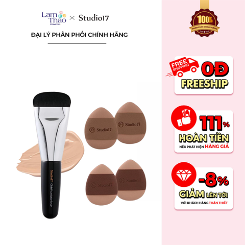  Bộ Cọ Trang Điểm Nền Studio17 Skin Fit Base Makeup Kit 