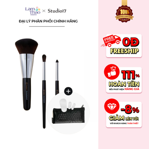  Bộ Cọ Tạo Khối 3 Cây Studio17 Shading Brush Set 