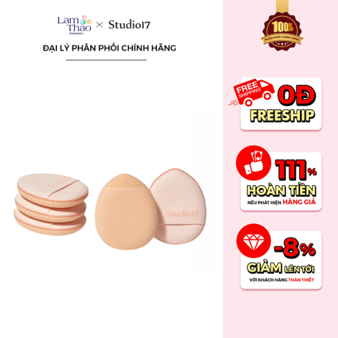  Bộ 5 Bông Mút Trang Điểm Mini Xỏ Ngón Studio17 Brush-Fit Finger Puff 