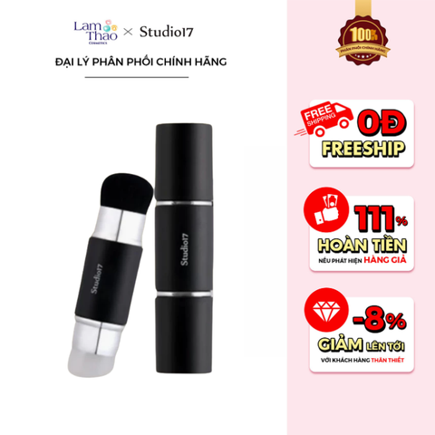  Cọ Má Hồng Silicone 2 Đầu Studio17 Dual Silicone Blush Brush 