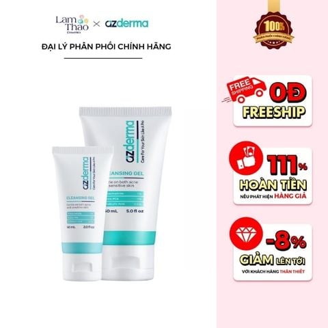  Gel Rửa Mặt Sạch Da Giảm Mụn Azderma Cleansing Gel 