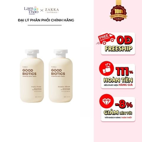  Sữa Tắm Nước Hoa Zakka Naturals Good Biotics Scented Body Wash 