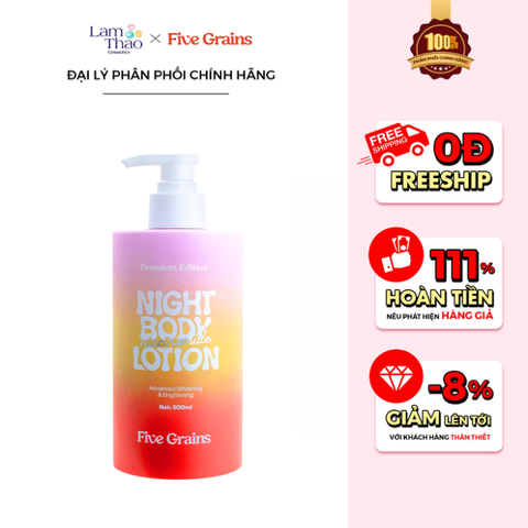 Sữa Tắm Dưỡng Sáng Da Hương Nước Hoa Five Grains Niacinamide Body Wash (Premium Edition) 