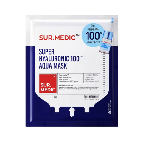  Mặt Nạ Cấp Nước Cấp Ẩm Cho Da Sur.Medic+ Super Hyaluronic 100TM Aqua Sheet Mask 