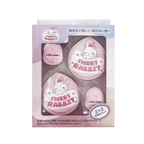  Set Bông Mút Tán Nền Sweet Rabbit Sweet Puff 