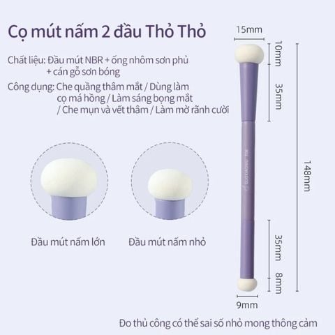  Cọ Che Khuyết Điểm Hai Đầu Guoxiaoniu Bunny Dual Head Sponge Brush 