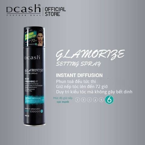  Keo Xịt Tạo Kiểu Tóc Dcash Glamorize Setting Spray 