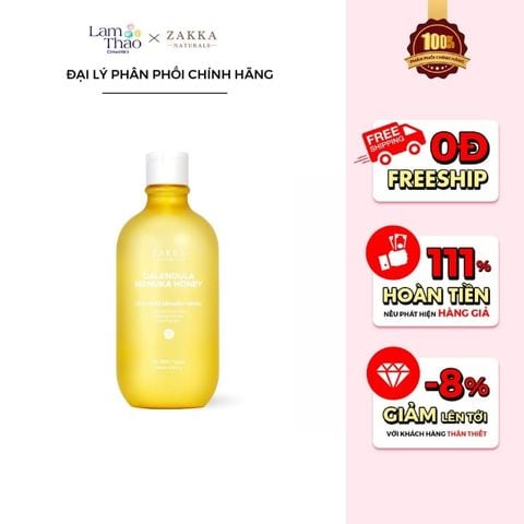  Nước Tẩy Trang Zakka Naturals Calendula Manuka Honey Ultra Mild Micellar Water 