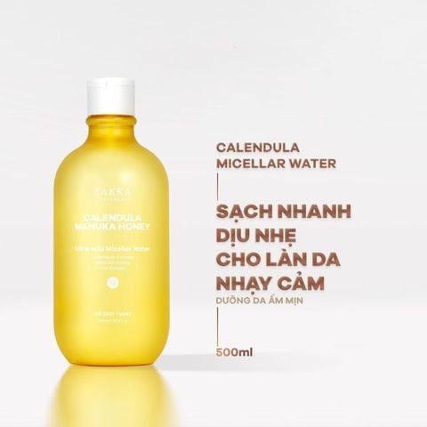  Nước Tẩy Trang Zakka Naturals Calendula Manuka Honey Ultra Mild Micellar Water 