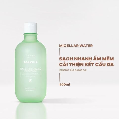  Nước Tẩy Trang Zakka Naturals Sea Kelp Softening & Brightening Micellar Water 