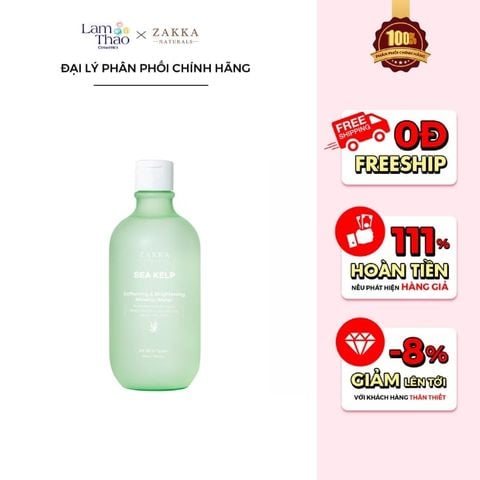  Nước Tẩy Trang Zakka Naturals Sea Kelp Softening & Brightening Micellar Water 