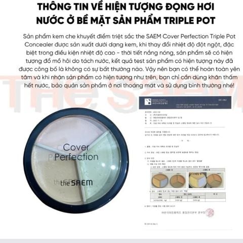  Kem Che Khuyết Điểm Triệt Sắc The Saem Cover Perfection Triple Pot Concealer 
