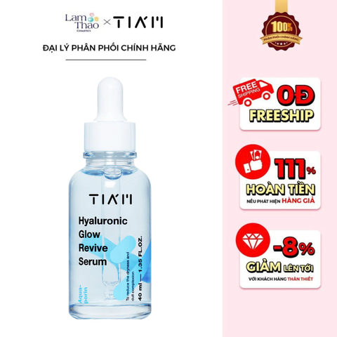  Tinh Chất Cấp Nước, Hỗ Trợ Căng Bóng Da Tia'm Hyaluronic Glow Revive Serum 