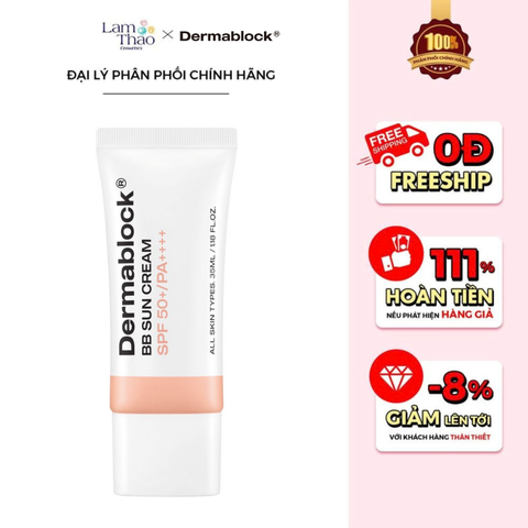  Kem Chống Nắng Cấp Ẩm Dịu Da & Che Khuyết Điểm 2in1 Dermablock BB Sun Cream SPF50+ PA++++ 