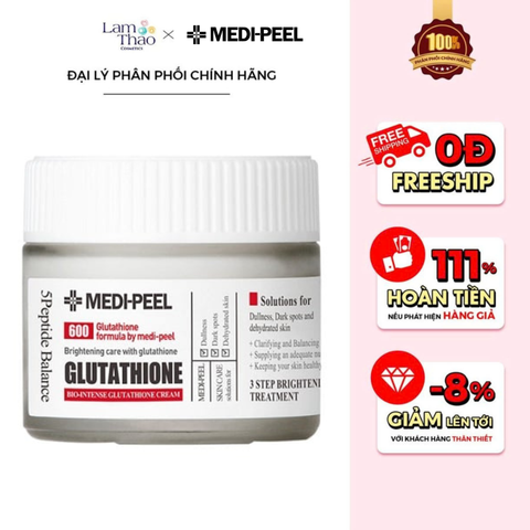  Kem Dưỡng Hỗ Trợ Dưỡng Trắng, Giảm Thâm Nám, Làm Đều Màu Da Medi Peel Bio Intense Glutathione White Cream 