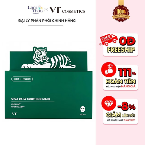  Mặt Nạ Dưỡng Da Cấp Ẩm VT Cosmetics Cica Daily Soothing Mask 