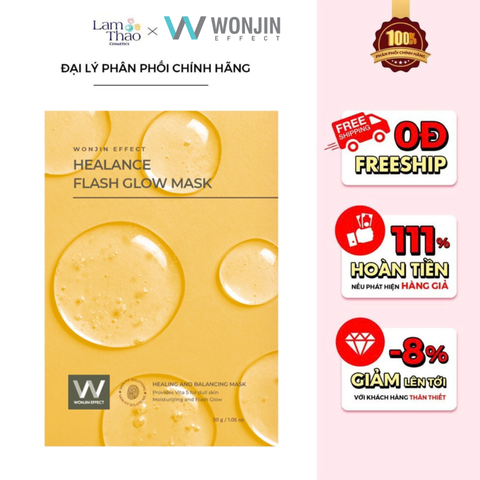  Mặt Nạ Dưỡng Sáng Căng Bóng Da Wonjin Healance Flash Glow Mask 