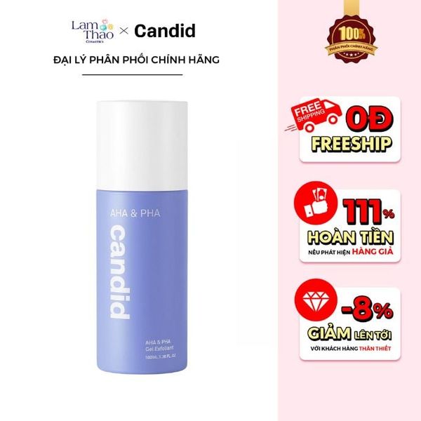 Gel Tẩy Tế Bào Chết Candid AHA & PHA Gel Exfoliant