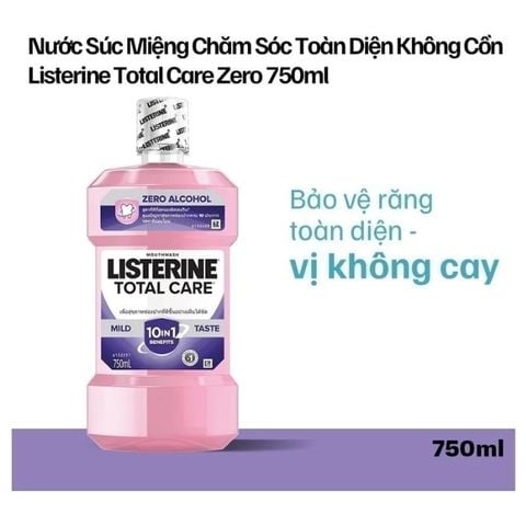  Nước Súc Miệng Listerine Total Care Zero Alcohol Mouthwash 