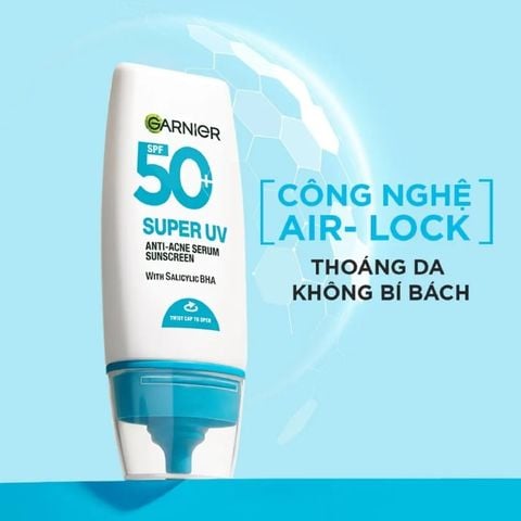  Serum Chống Nắng Garnier Super UV Anti-Acne Serum Sunscreen SPF 50+ PA++++ 