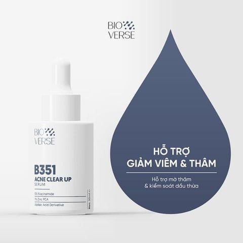  Tinh Chất Hỗ Trợ Mờ Thâm Mụn Bioverse B351 Acne Clear Up Serum 