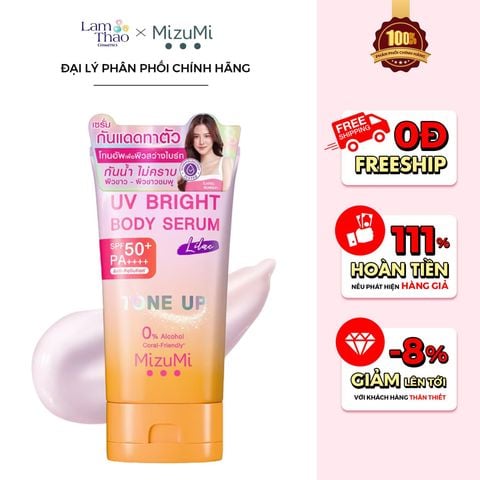  Tinh Chất Chống Nắng Mizumi UV Bright Body Serum Lilac Tone Up SPF 50+ PA++++ 