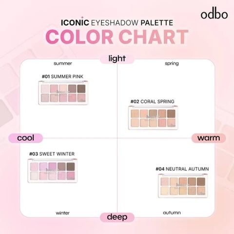  Bảng Mắt 10 Ô Odbo Iconic Eyeshadow Palette 