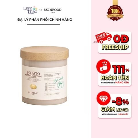  Toner Pad Làm Dịu Và Sáng Da Khoai Tây Madecassoside Skinfood Potato Madecassoside Soothing Pad 