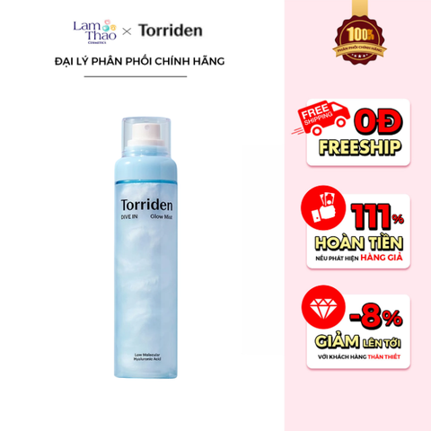  Xịt Dưỡng Cấp Ẩm Cho Da Căng Bóng Torriden Dive In Glow Mist 