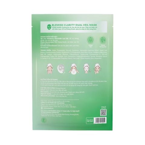  Mặt Nạ Dưỡng Ẩm Tràm Trà Emmie Blemish Clarity Dual Veil Mask 
