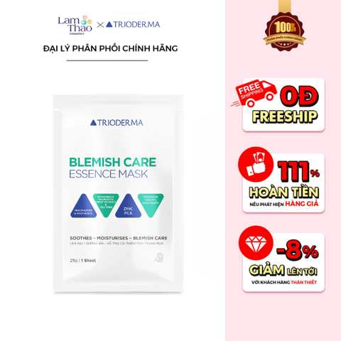 Mặt Nạ Làm Dịu Da Và Hỗ Trợ Giảm Thâm Mụn Trioderma Blemish Care Essence Mask 