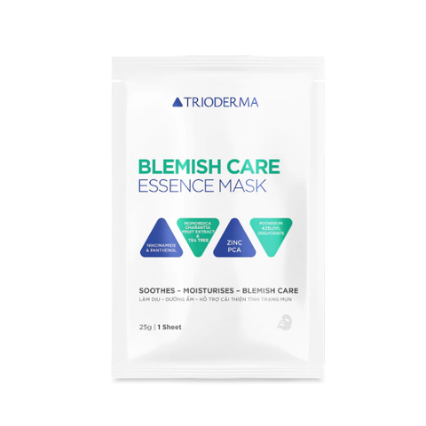  Mặt Nạ Làm Dịu Da Và Hỗ Trợ Giảm Thâm Mụn Trioderma Blemish Care Essence Mask 
