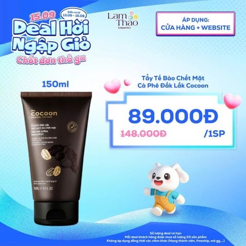  [DEAL SỐC 13.09 - 15.09] Tẩy Tế Bào Chết Mặt Cà Phê Đắk Lắk Cocoon Dak Lak Coffee Face Polish 
