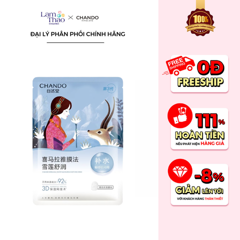 Mặt Nạ Thảo Dược Dưỡng Ẩm Làm Dịu Da Chando Himalaya Snow Saussurea Soothing Mask 