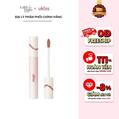  Son Kem Bùn Lâu Trôi Ukiss Creamy Matte Anti-Transfer Lip CLay 
