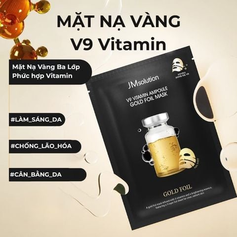  Mặt Nạ Vàng Ba Lớp Bổ Sung Vitamin Và Sáng Da JM Solution V9 Vitamin 