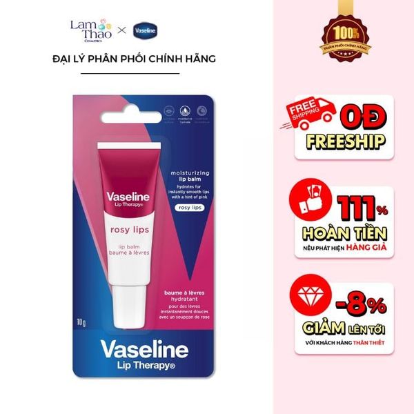 TẶNG VALI ĐỰNG SON KHI MUA 01 SON VASELINE BẤT KỲ VÀ 01 SON EMILY IN PARIS Son Dưỡng Môi Vaseline Instantly Soft And Smooth Lips