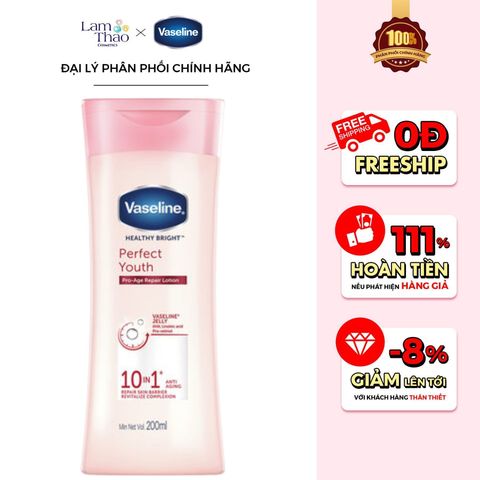  [DEAL SỐC 11.12 - 15.12] Sữa Dưỡng Thể Ngăn Ngừa Lão Hoá Vaseline Healthy Bright Perfect Youth Pro-Age Repair Lotion 