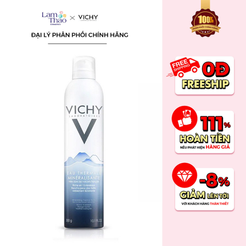  [KHÔNG ÁP DỤNG HTV] Xịt Khoáng Làm Dịu & Cấp Ẩm Cho Da Vichy Mineralizing Thermal Water 