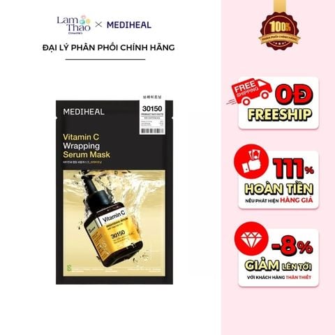  Mặt Nạ Làm Sáng Da & Mờ Thâm Mediheal Vitamin C Wrapping Serum Brightening Mask 