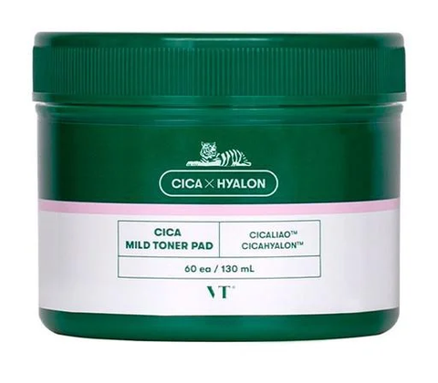  Toner Pad Tẩy Tế Bào Chết Và Cân Bằng Da VT Cosmetics Cica Toner Mild Toner Pad 