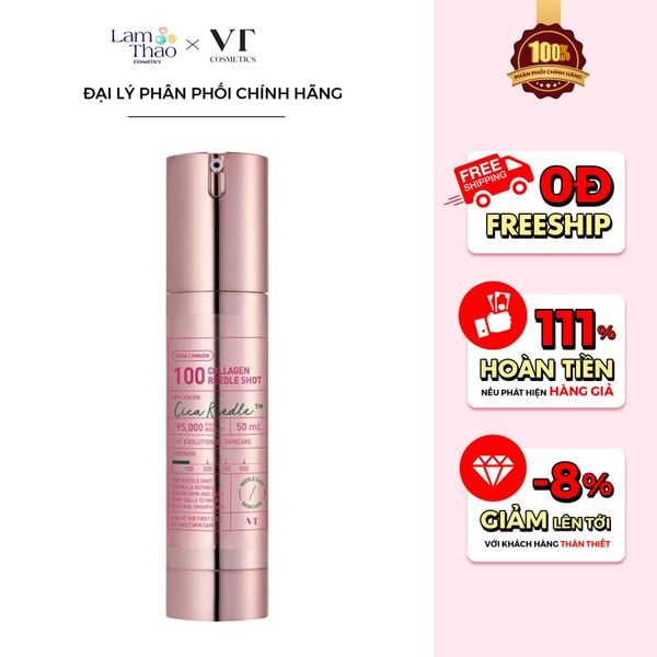 Tinh Chất Vi Kim Tăng Cường Dưỡng Chất Hỗ Trợ Đàn Hồi VT Cosmetics Collagen Reedle Shot 100